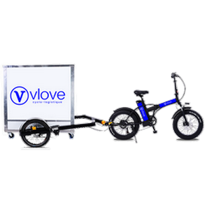 Vélo cargo+ remorque